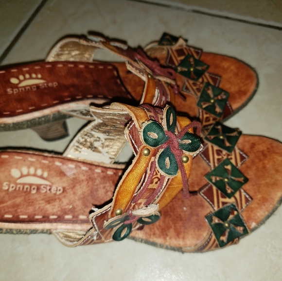 Spring step womens heels size 7 vintage brown - Picture 4 of 8